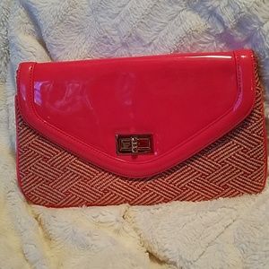 Aldo coral clutch purse